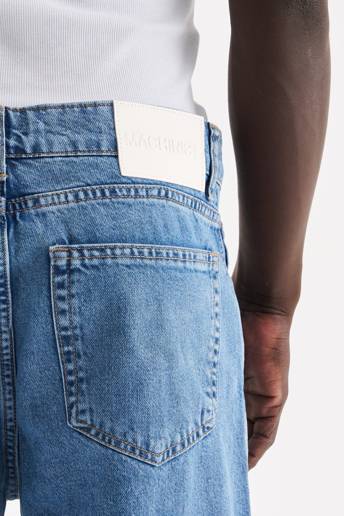 Erkek Yıkamalı Kargo Cepli Baggy Fit Jean Pantolon Açık Mavi
