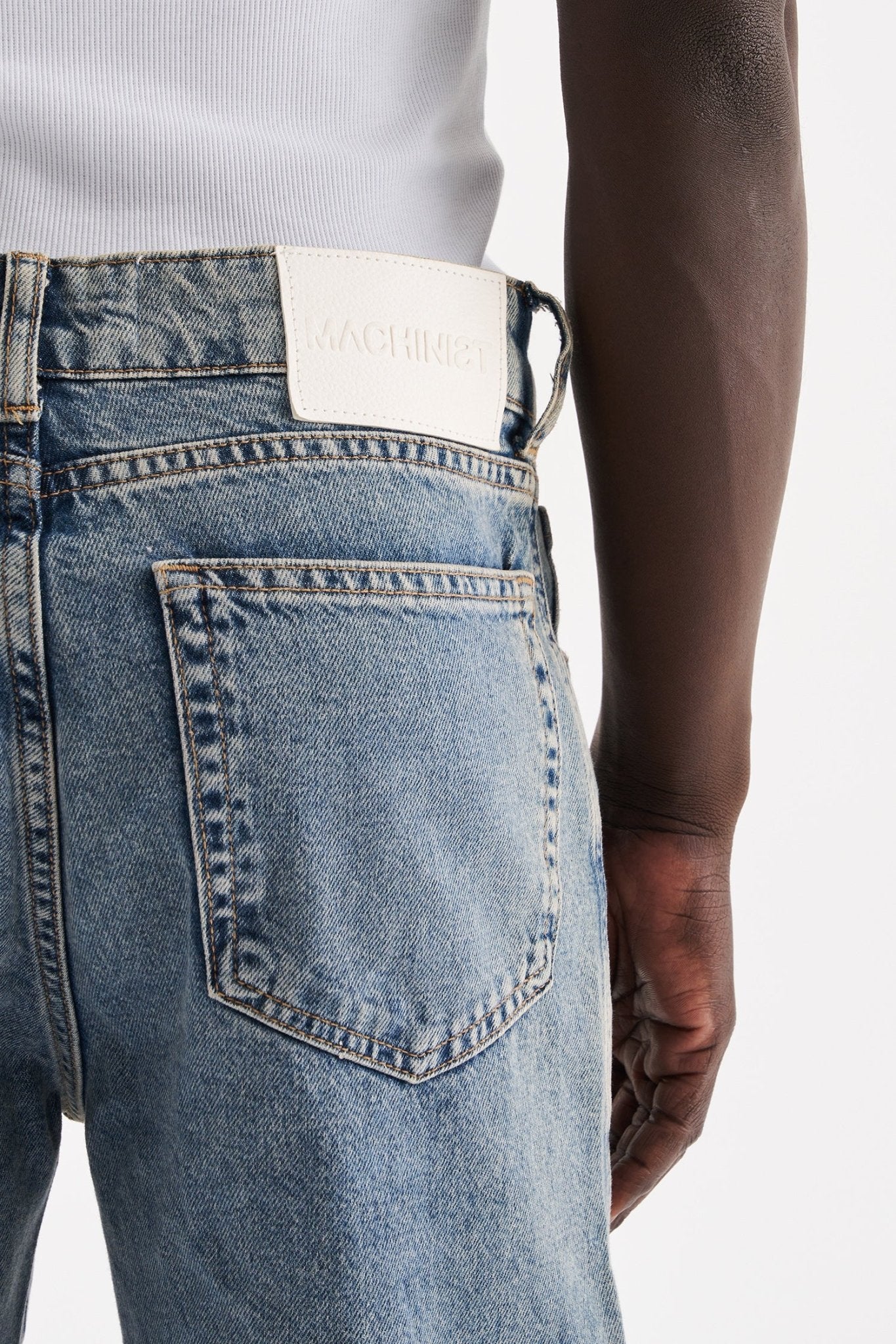 Erkek Yıkamalı Kargo Cepli Baggy Fit Jean Pantolon Efektli Mavi