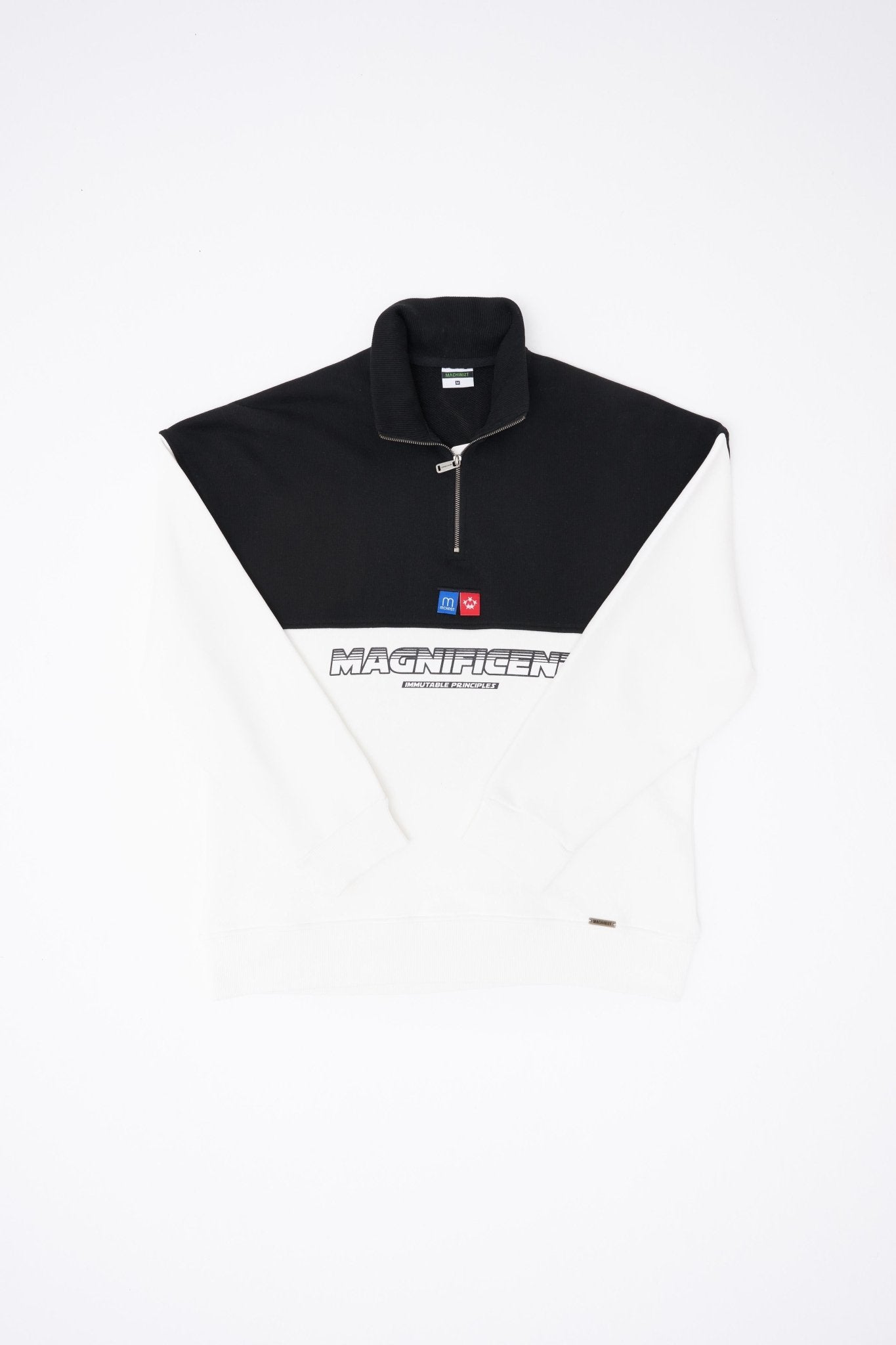 Erkek Yoke Detail Sweatshirt Ekru - Siyah