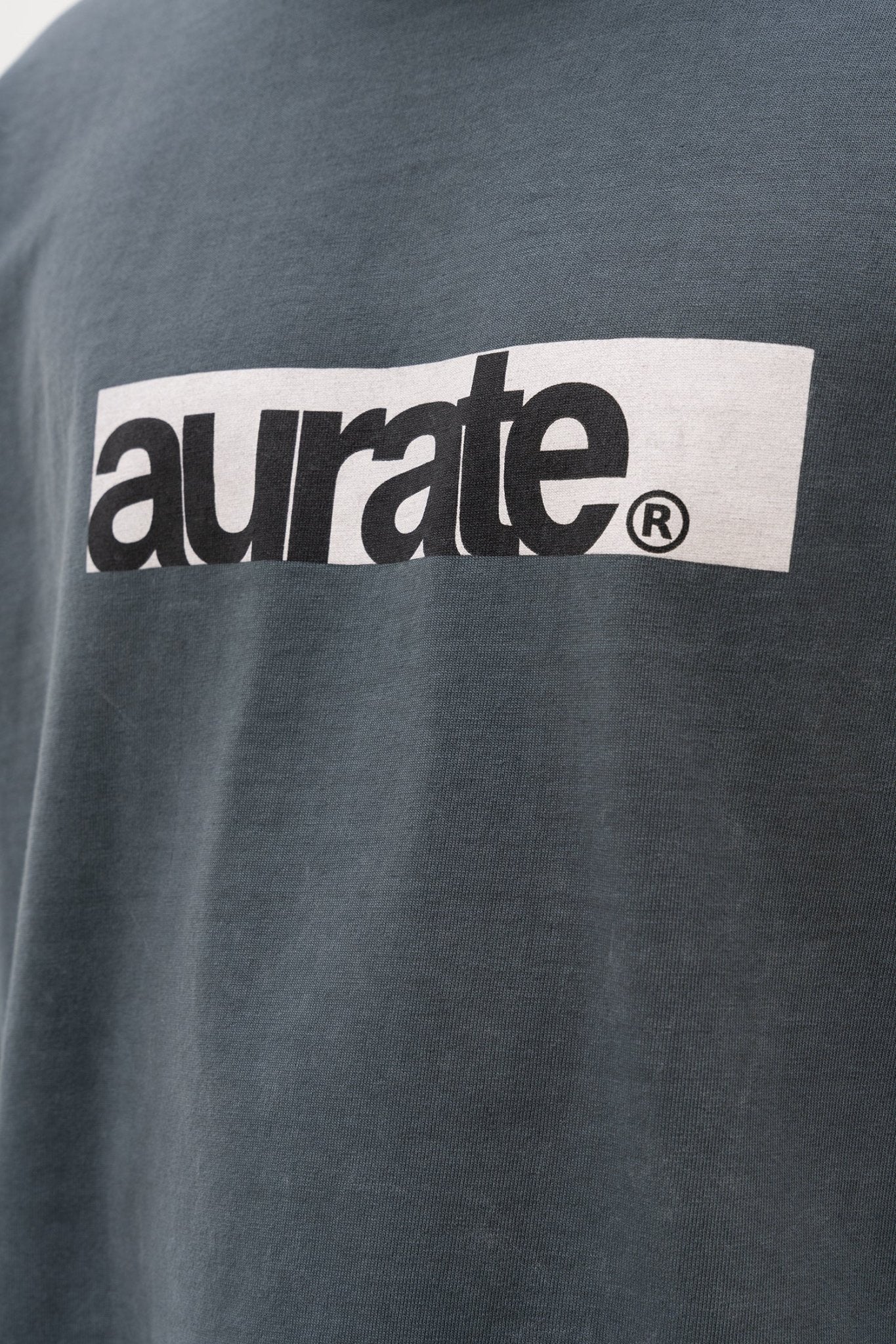 Erkek Aurate Baskılı Yıkamalı Oversize Tişört Gri