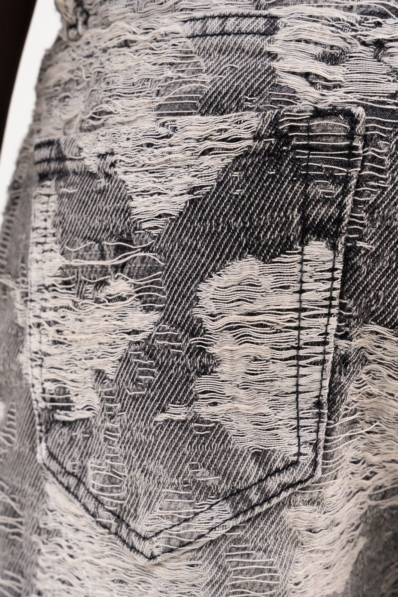 Erkek Kamuflaj Desenli Jakarlı Baggy Pantolon Gri