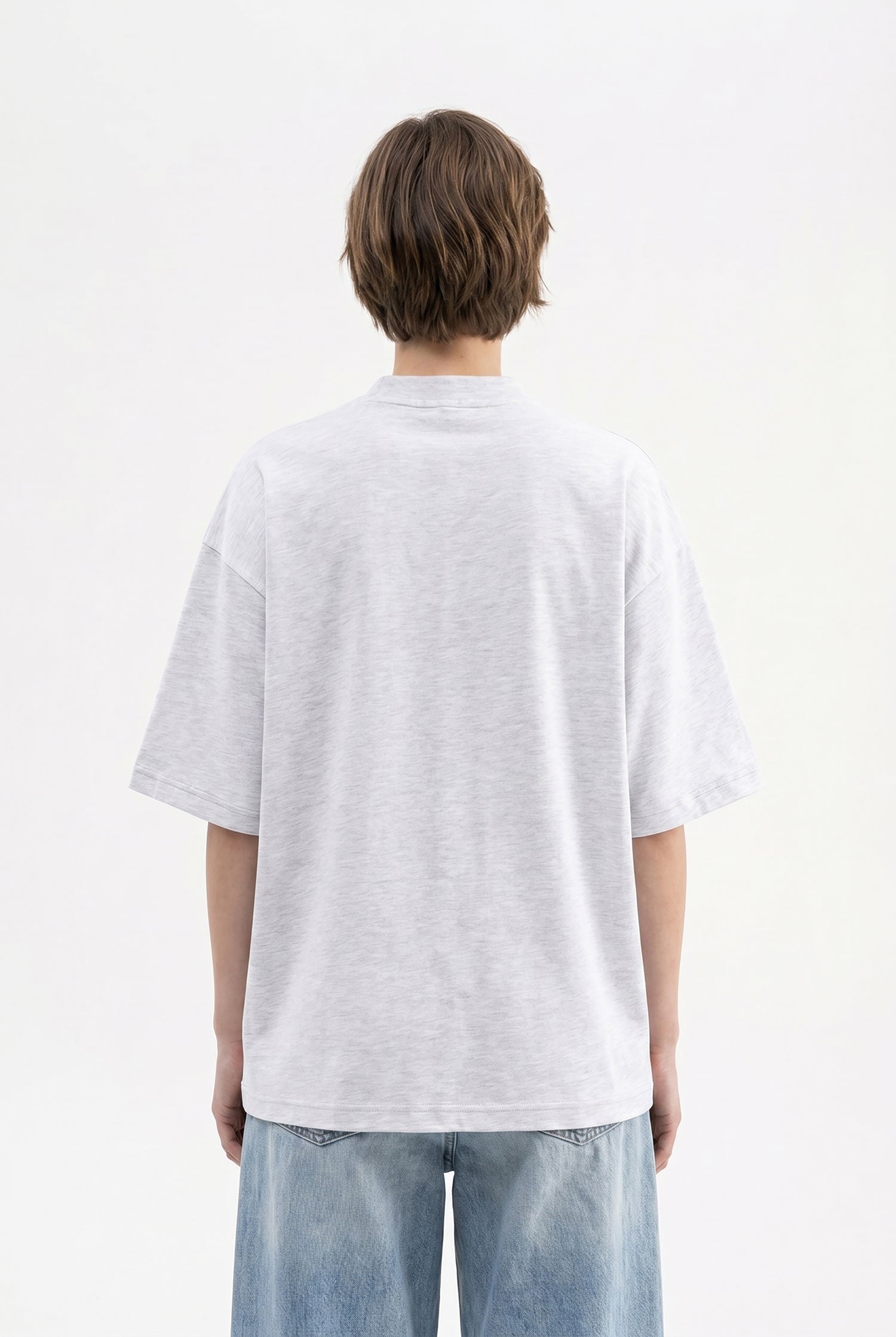 Kadın Basic Oversize Pamuklu Süprem T-Shirt Karmelanj