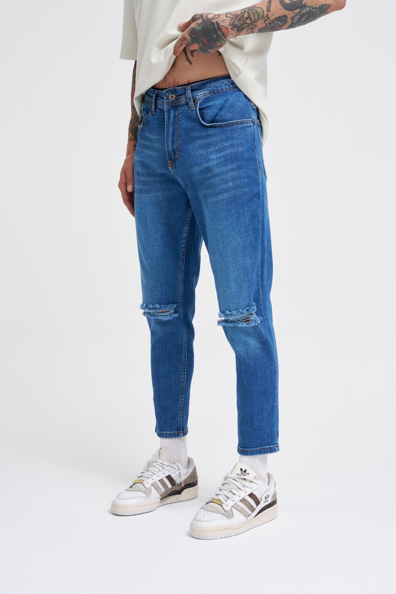 Erkek Boyfriend Kot Pantolon Mavi