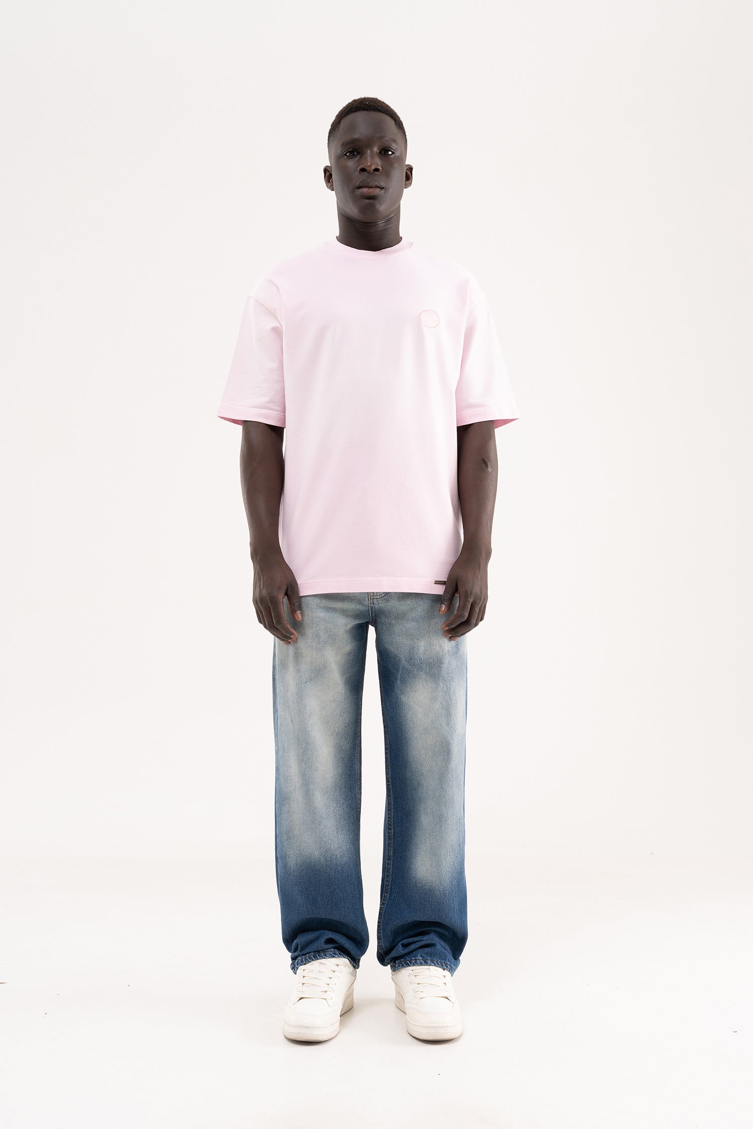 Erkek Degrade Effected Baggy Jean Pantolon Mavi-6