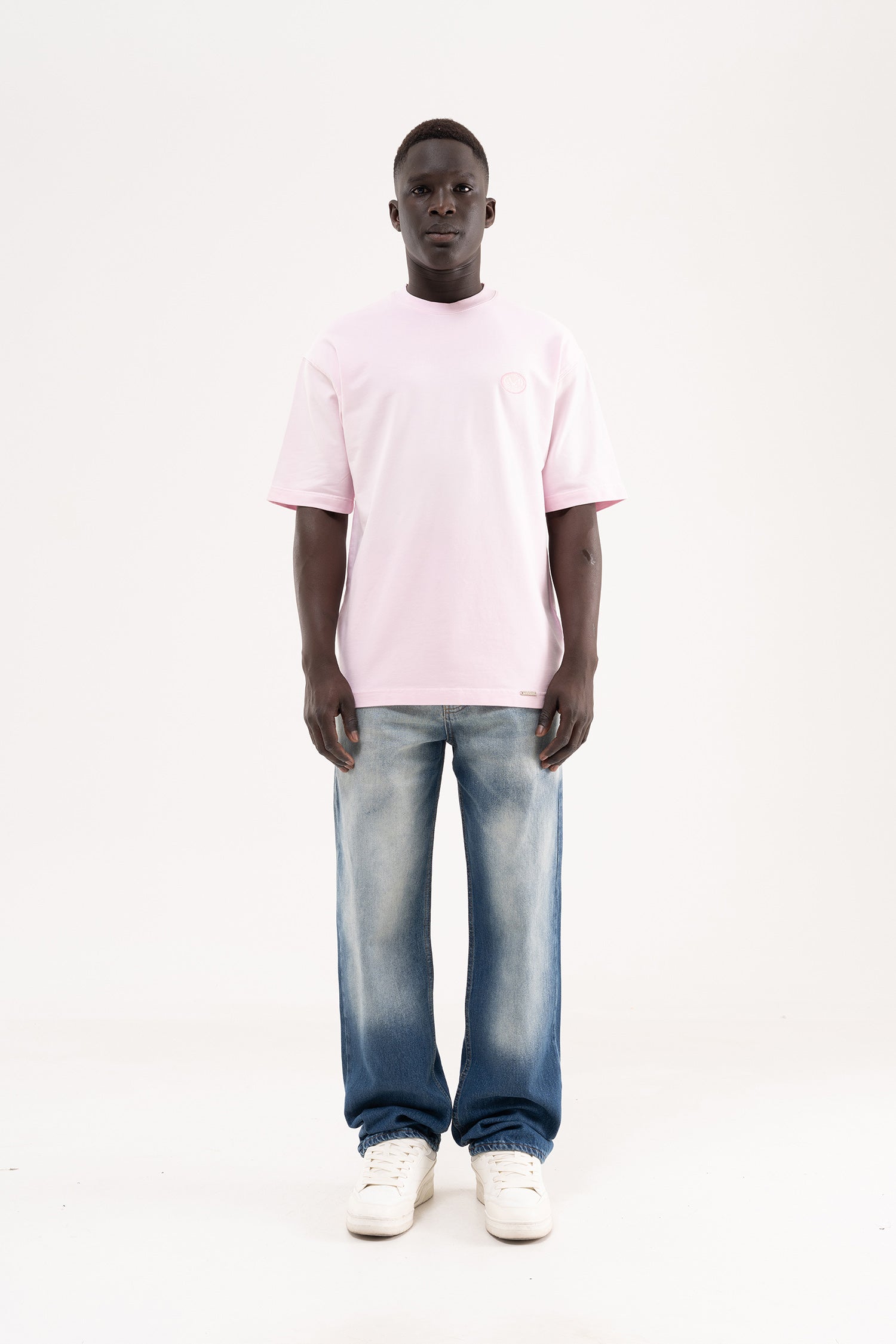 Erkek Degrade Effected Baggy Jean Pantolon Mavi-7