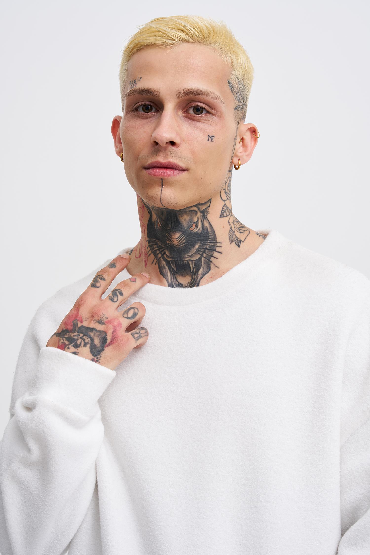 Oversize Polar Basic Sweatshirt Ekru