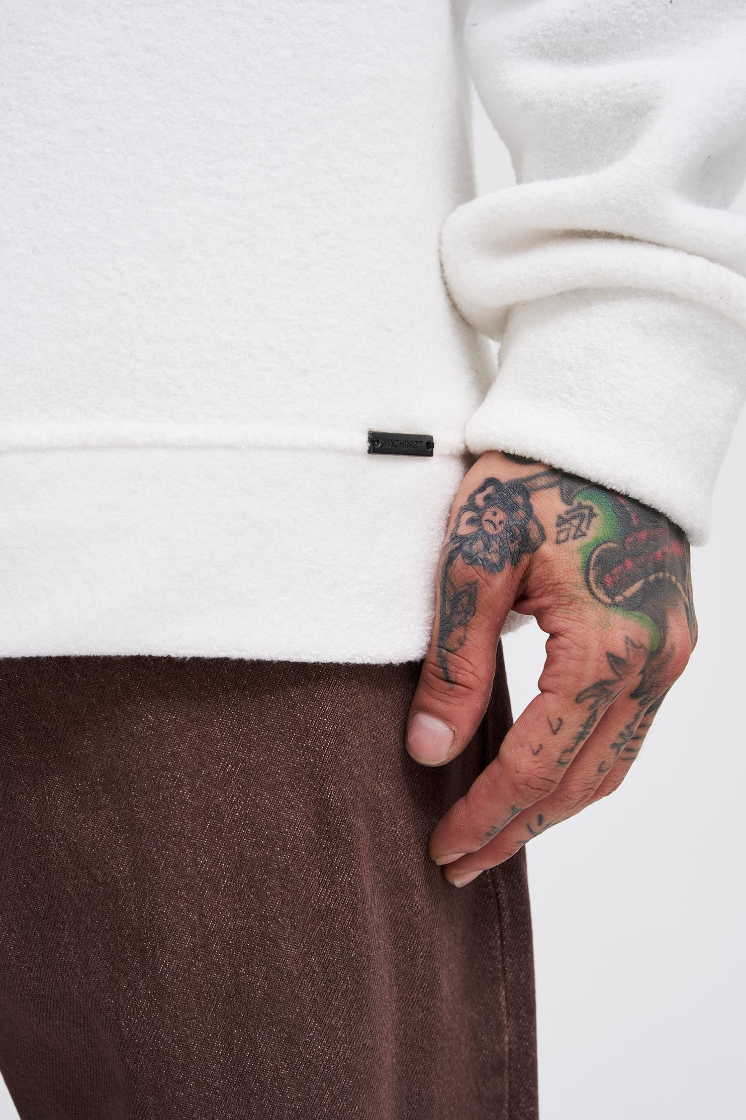 Oversize Polar Basic Sweatshirt Ekru