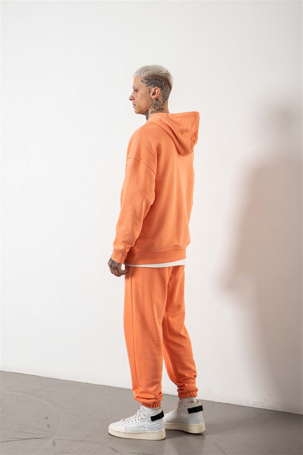 Oversize Şardonsuz Basic Sweatshirt Yavruağzı