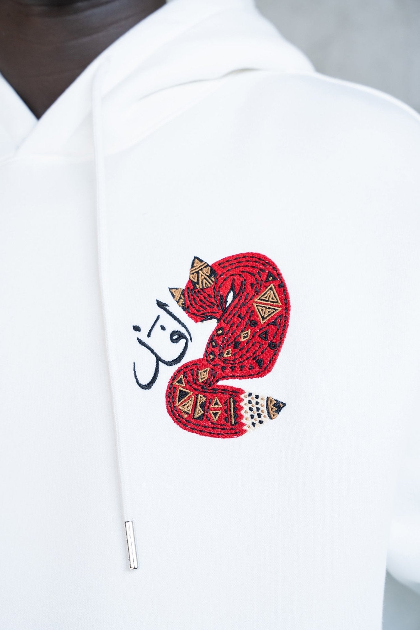 Erkek Red Fox Kapüşonlu Sweatshirt Ekru