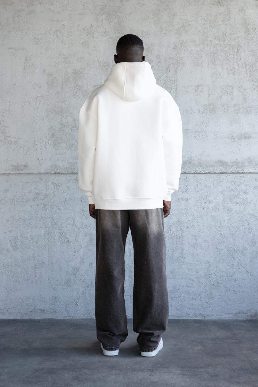 Erkek Red Fox Kapüşonlu Sweatshirt Ekru