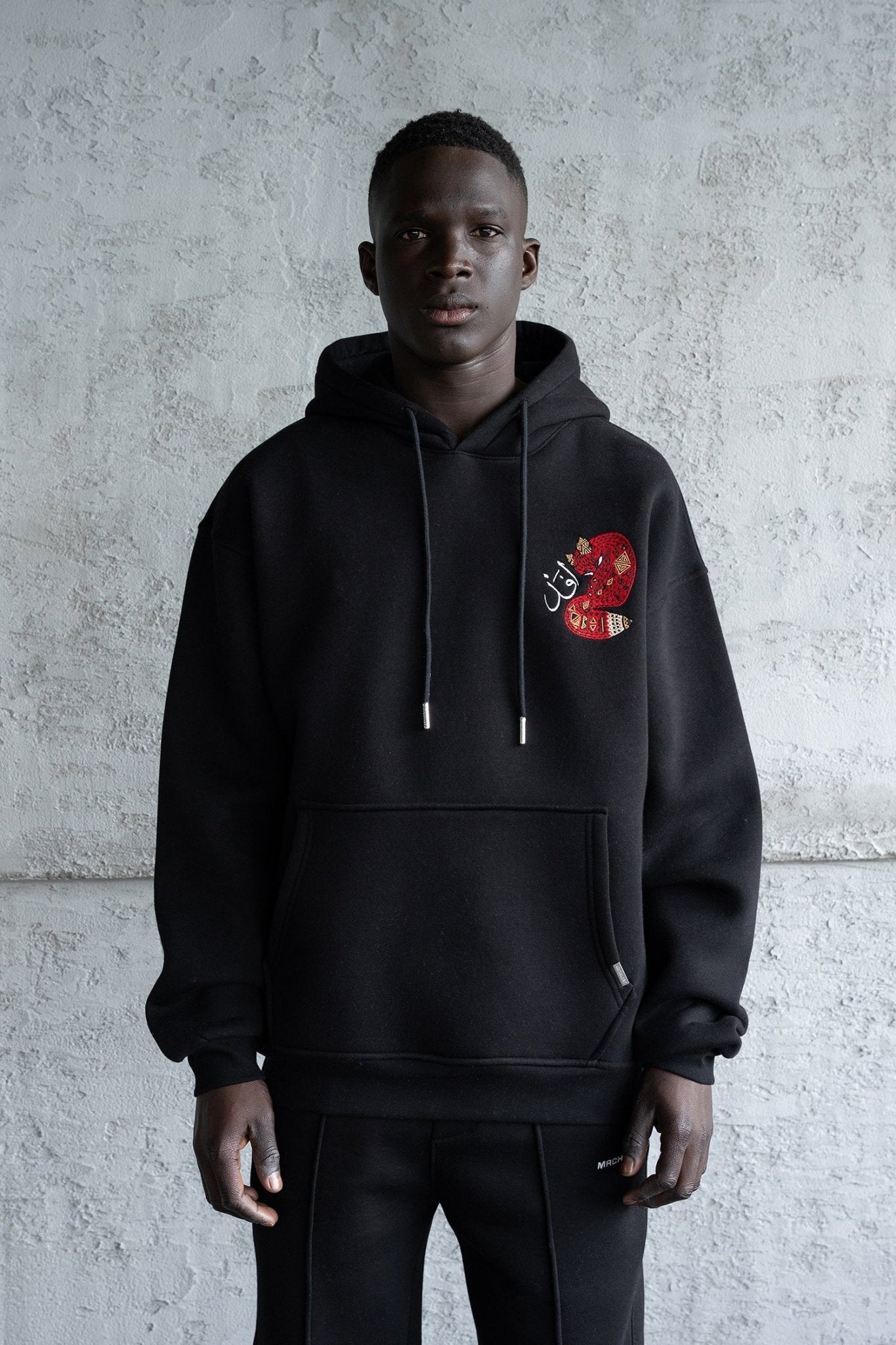 Erkek Red Fox Kapüşonlu Sweatshirt Siyah