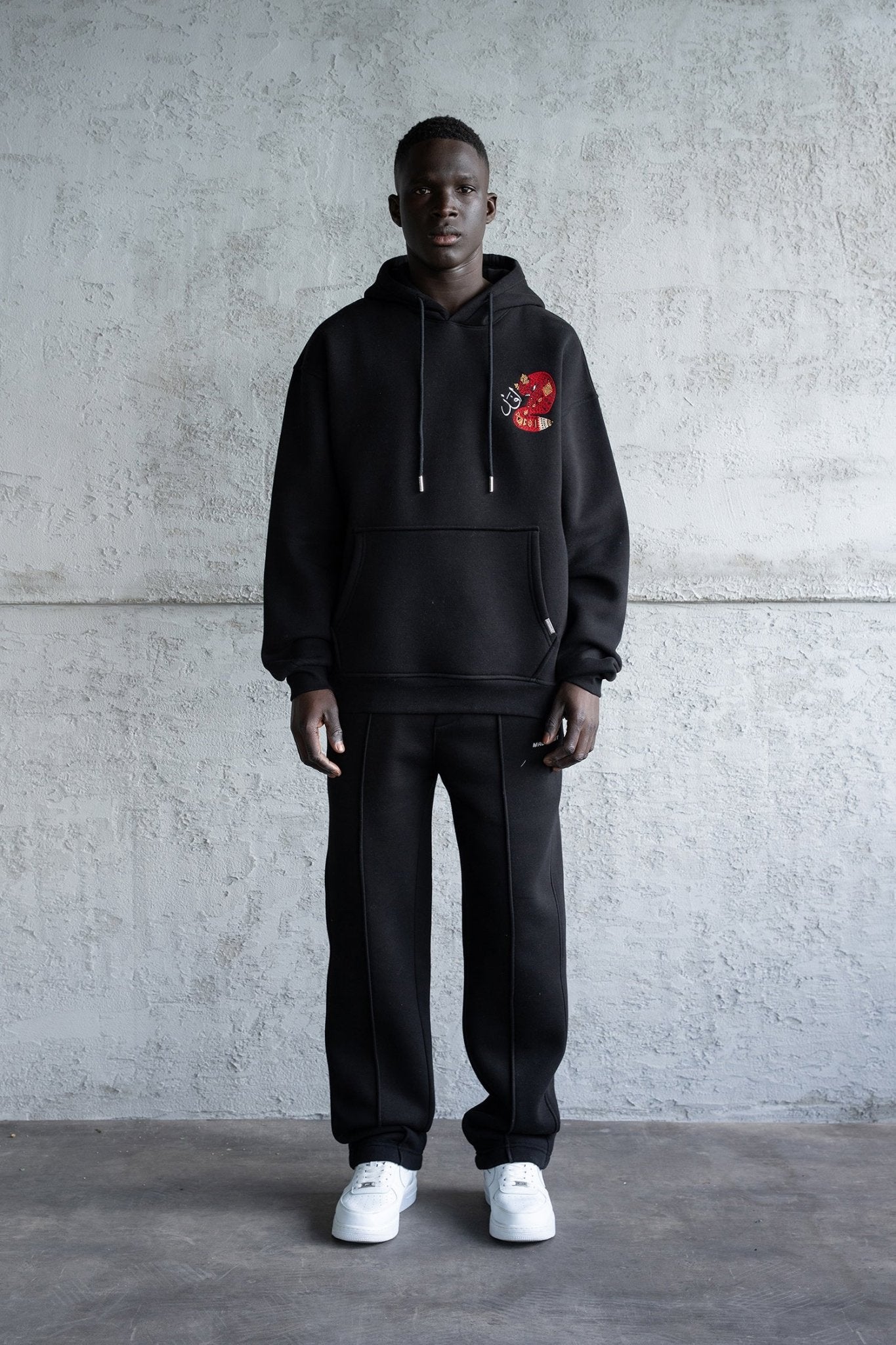Erkek Red Fox Kapüşonlu Sweatshirt Siyah