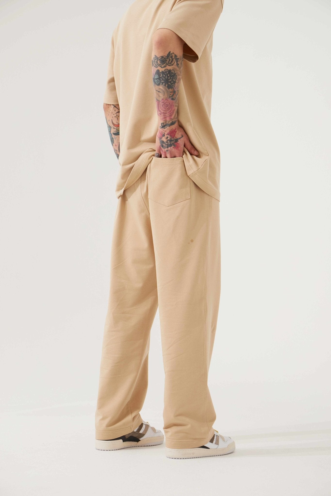 Relaxed Basic Baggy Eşofman Altı Bej