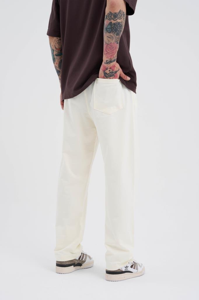Relaxed Basic Baggy Eşofman Altı Ekru