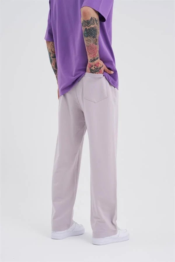 Relaxed Basic Baggy Eşofman Altı İnci Gri