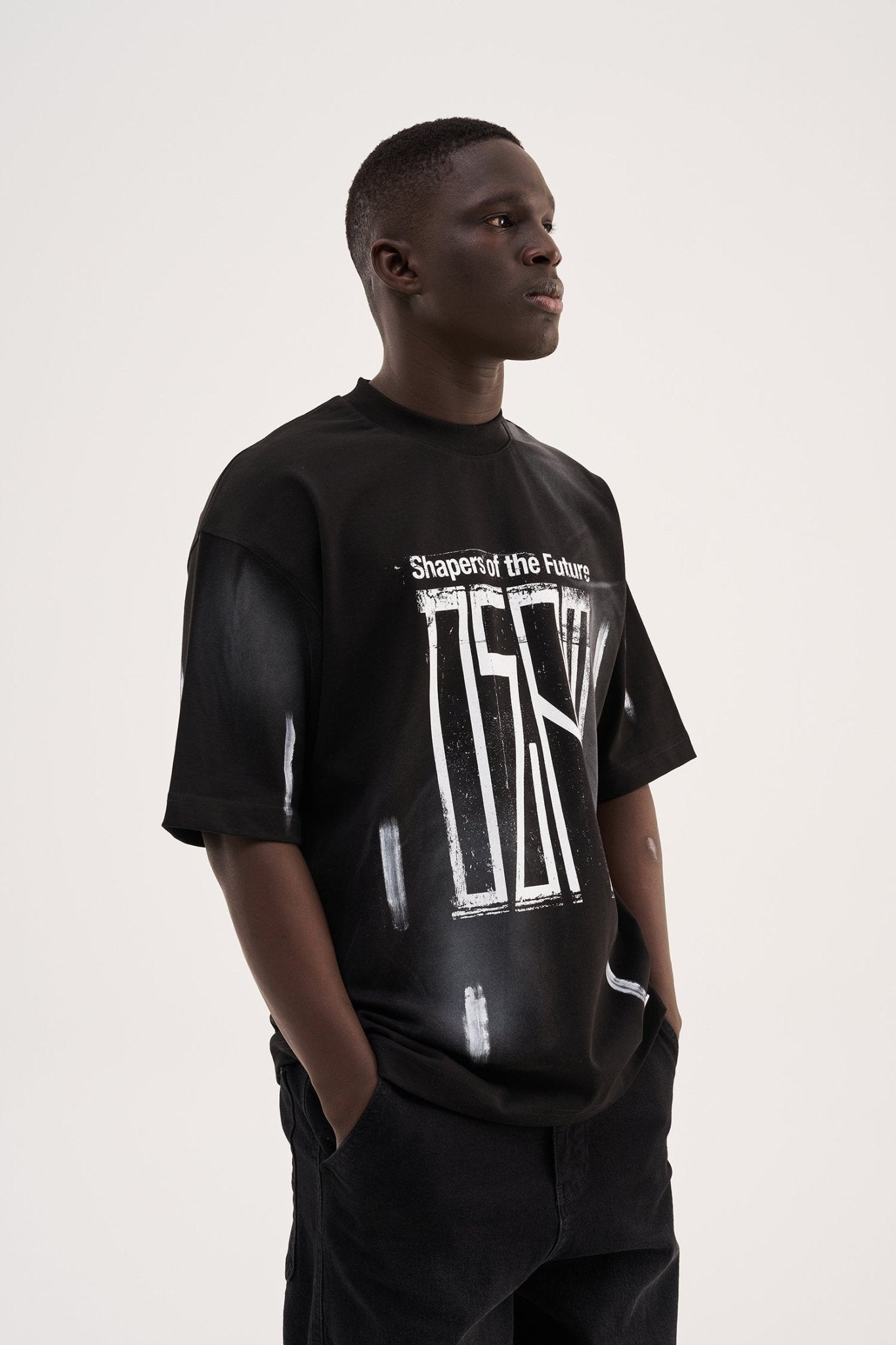 Erkek Design Dept Oversize Tişört Siyah