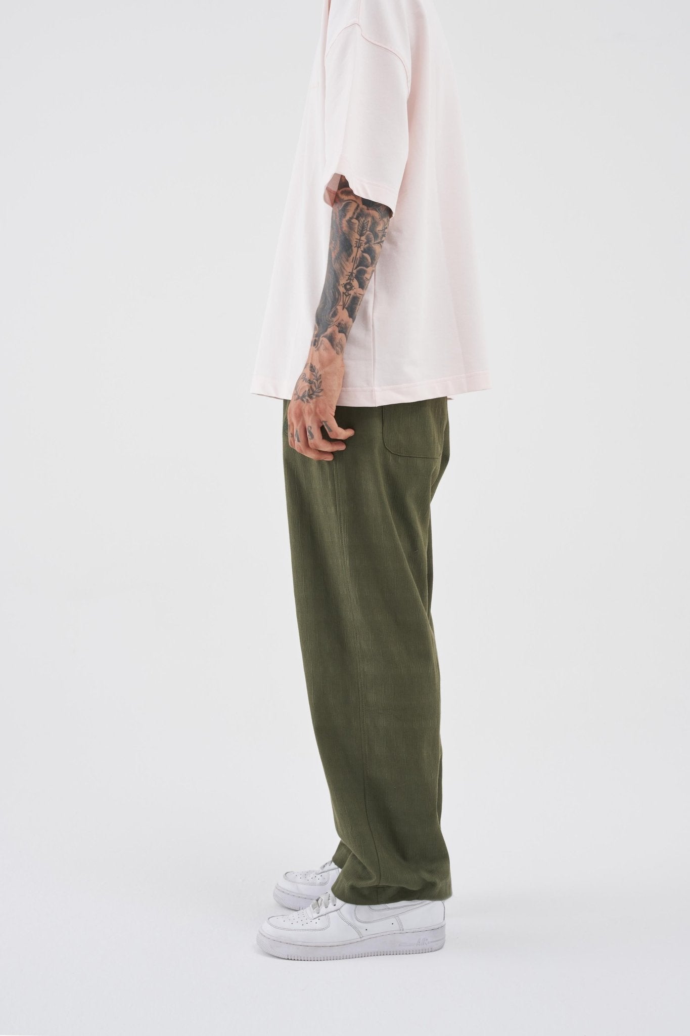 Erkek Oversize Pantolon Haki