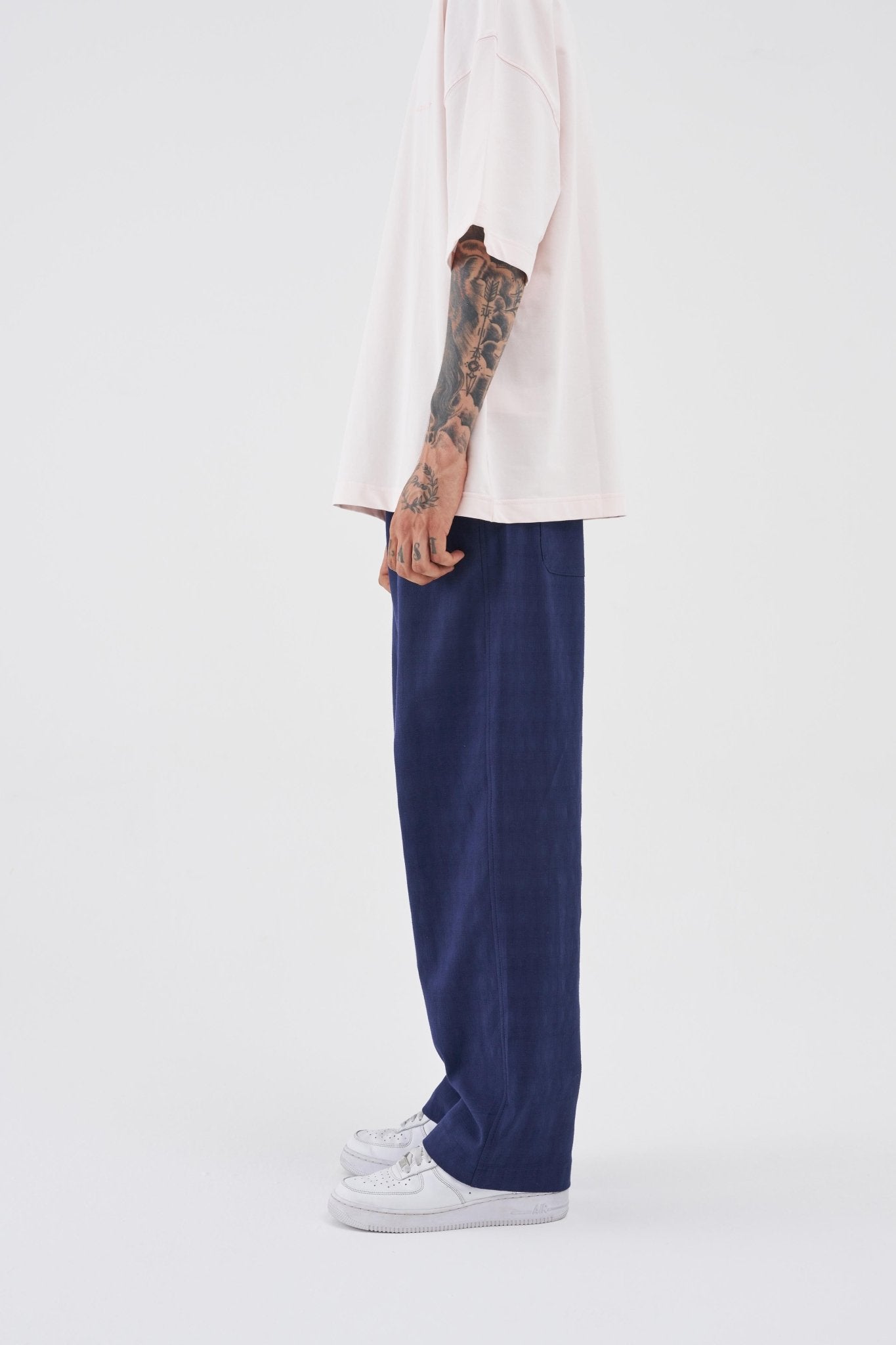 Erkek Oversize Pantolon Lacivert