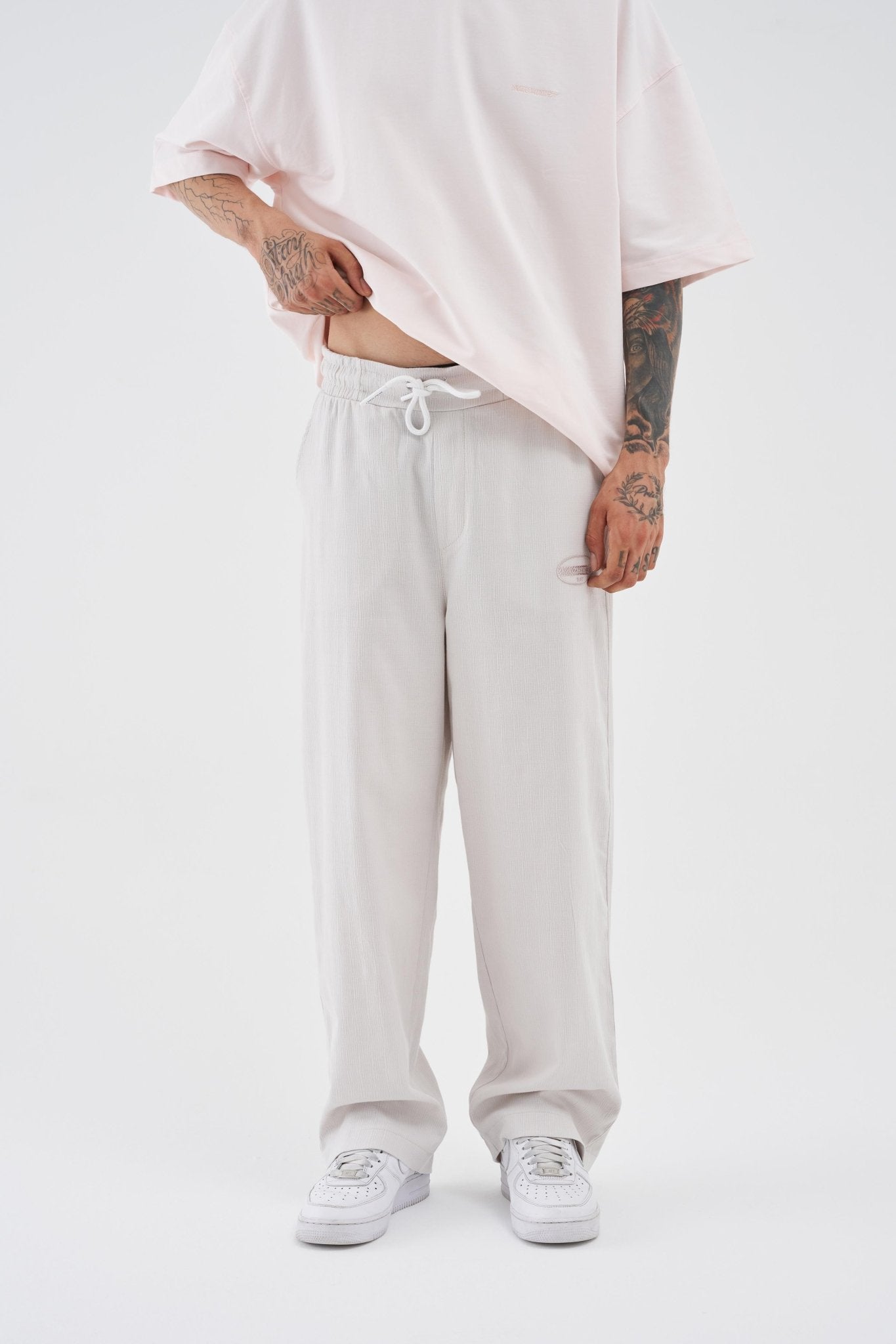 Erkek Oversize Pantolon Taş