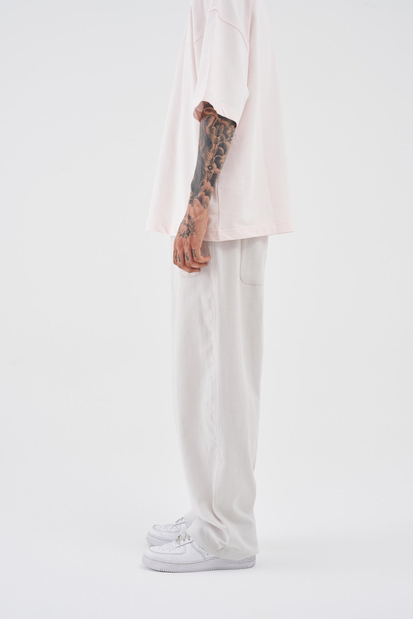 Erkek Oversize Pantolon Taş
